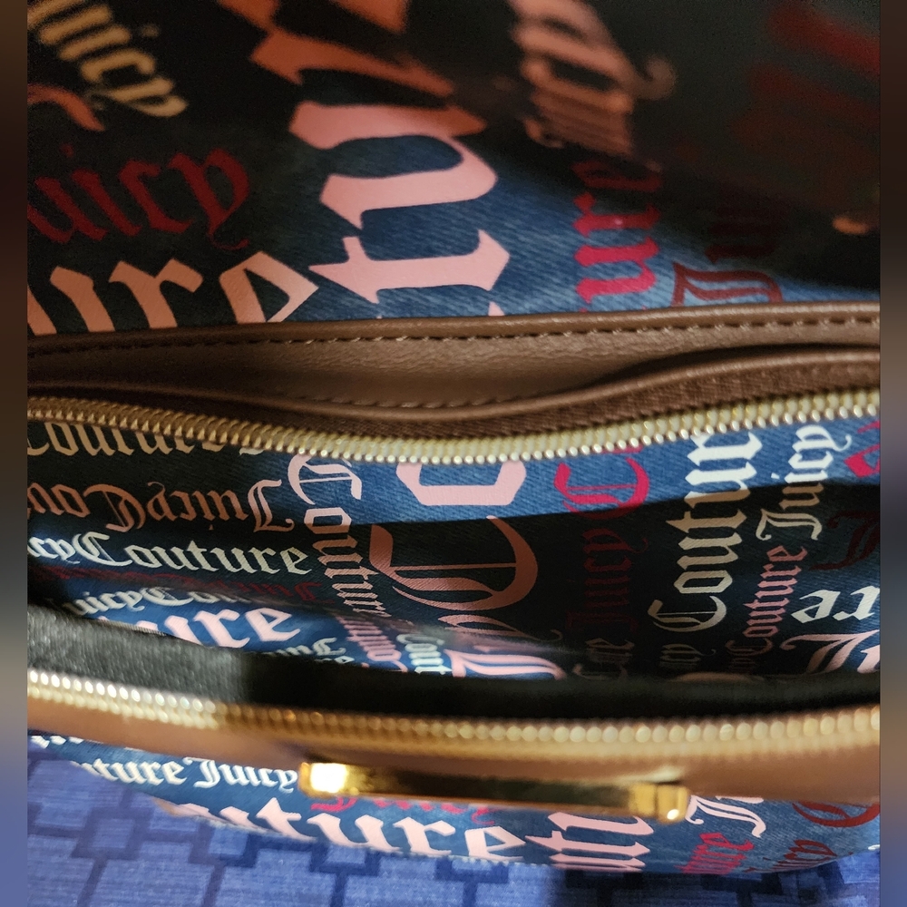 Juicy Couture Faded Navy, Pink & White Logo Print Backpack - Picture 6 of 6